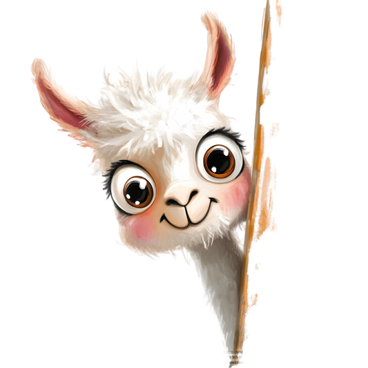 Bügelbild neugieriges Lama