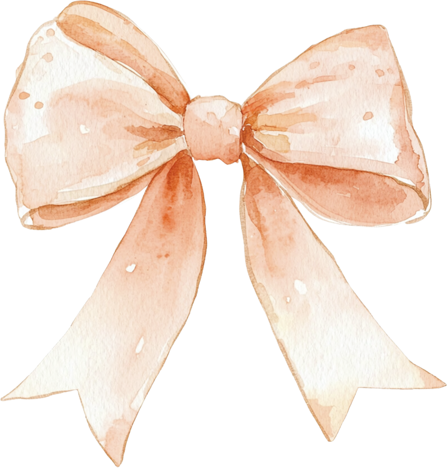 Bügelbild Schleife orange
