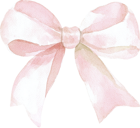Bügelbild Schleife rosa