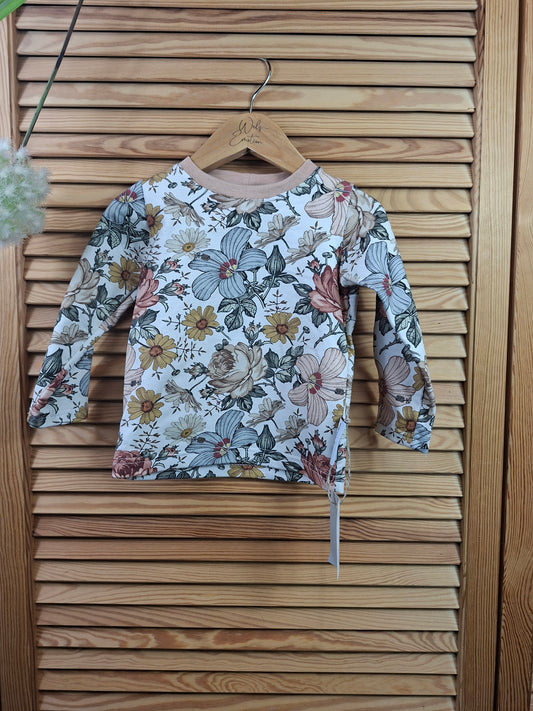 Longsleeve Blumen Größe 86