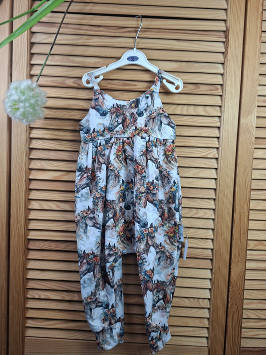 Strampler Summer Größe 92 Boho Pferde