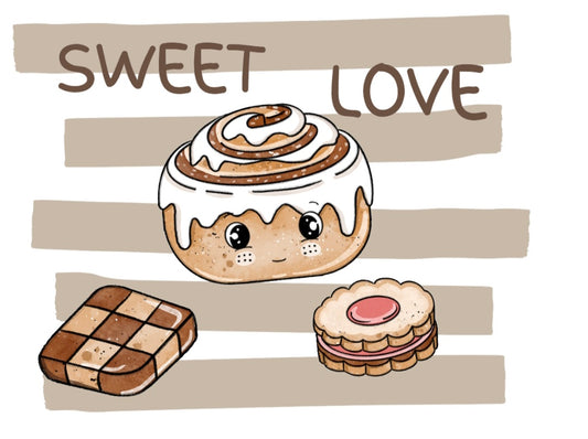 Bügelbild Streifen Sweet Love