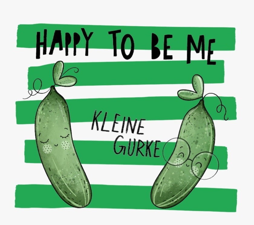 Bügelbild Streifen Kleine Gurke