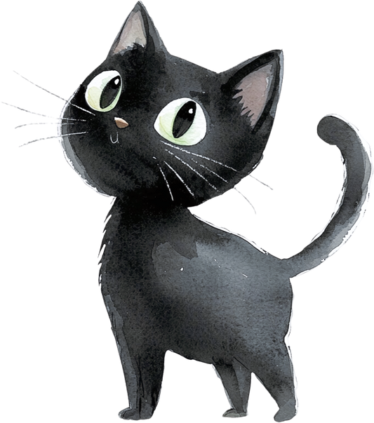Bügelbild schwarzer Kater