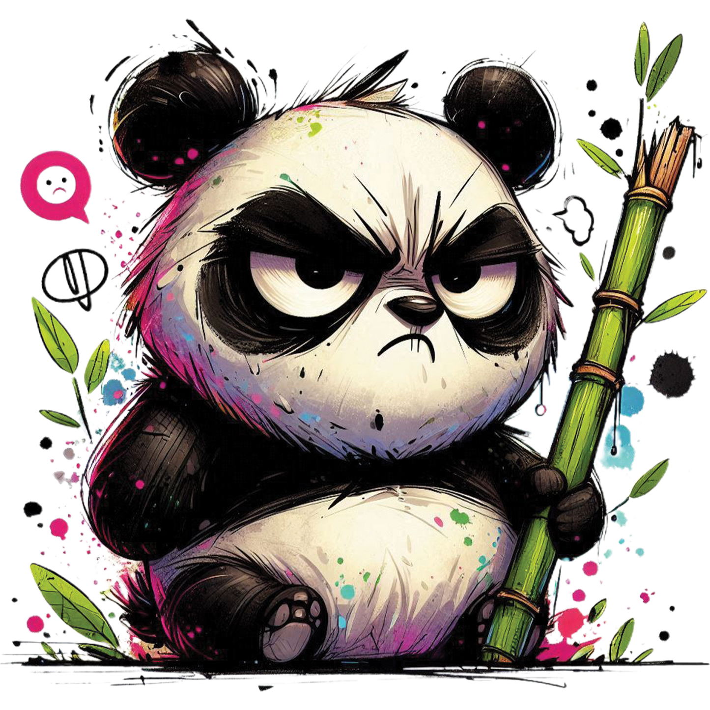 Bügelbild Muffel Panda