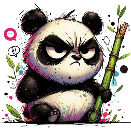 Bügelbild Muffel Panda