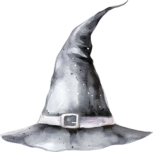 Bügelbild Hexen Hut schwarz