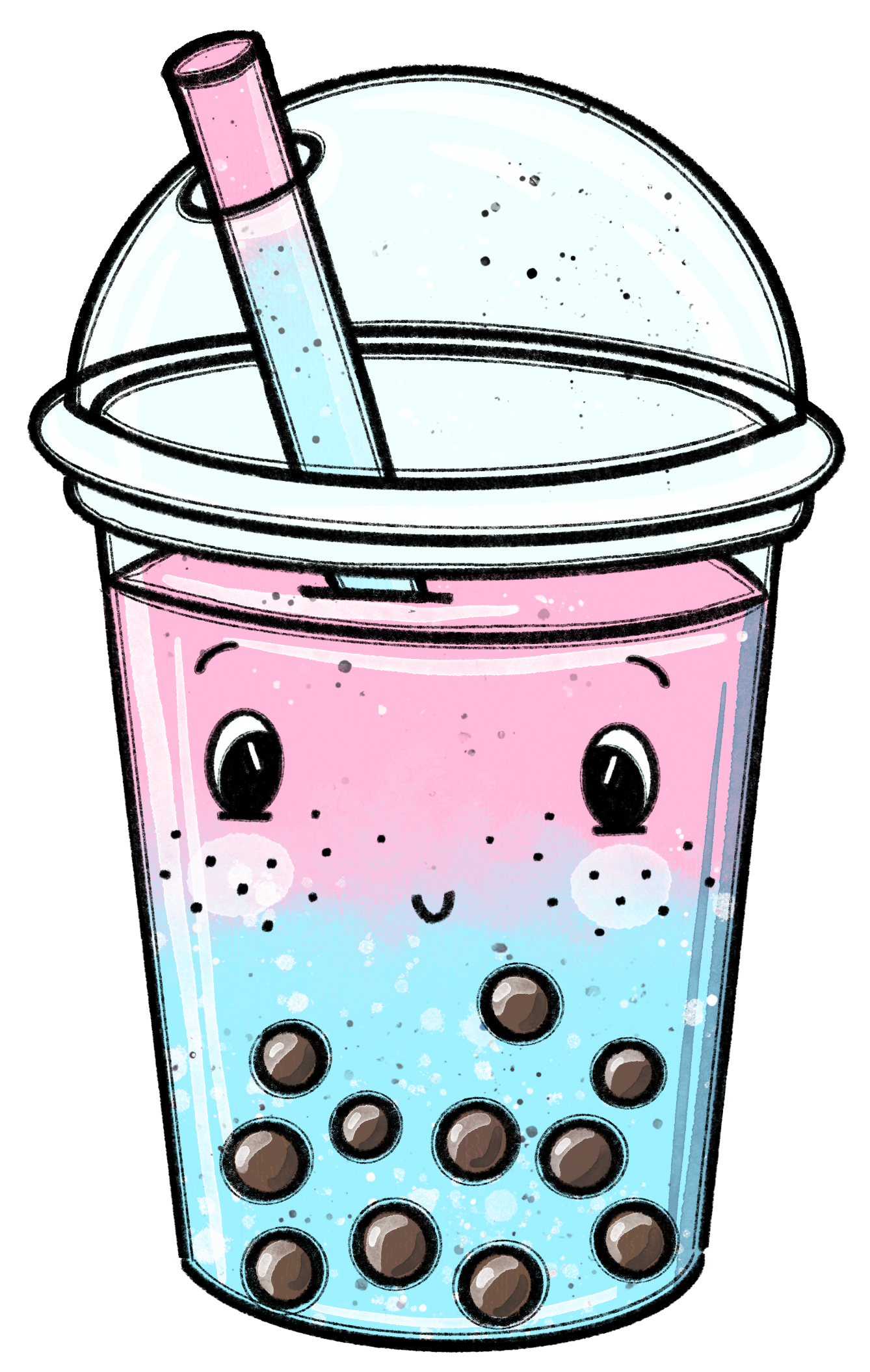 Bügelbild Bubble Tea 2