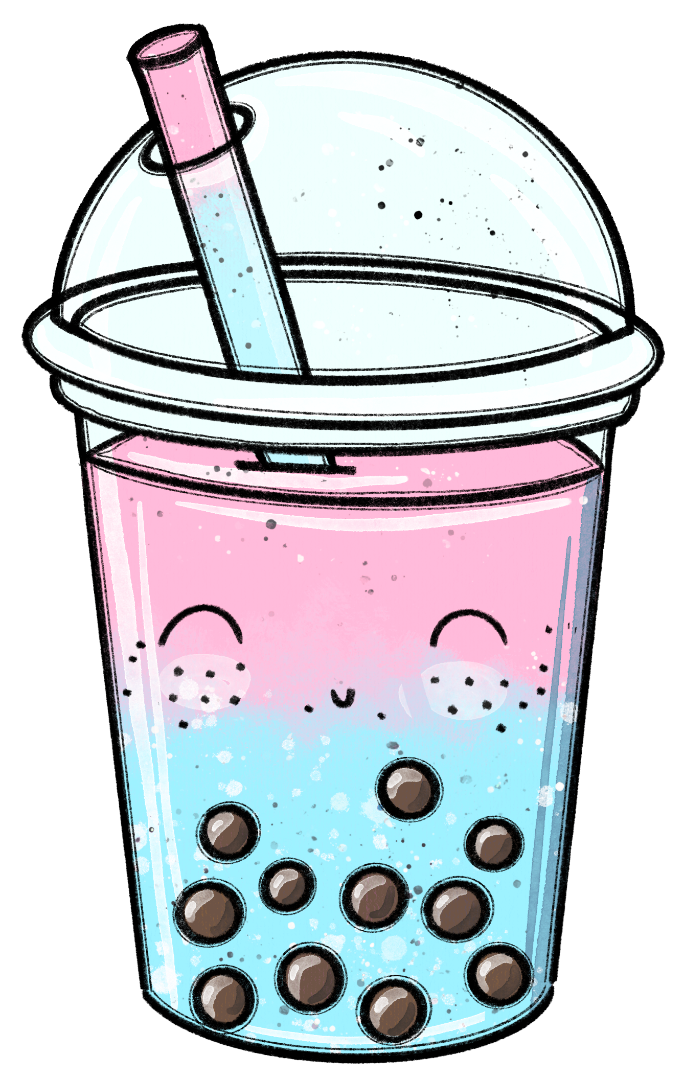 Bügelbild Bubble Tea 3