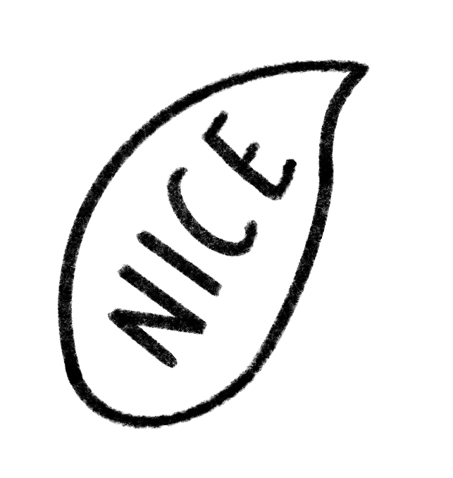 Bügelbild NICE