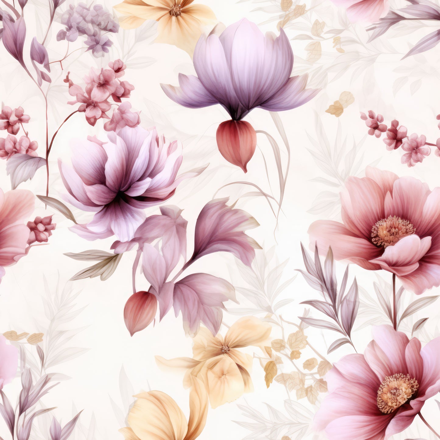 Stoffmuster Blumen