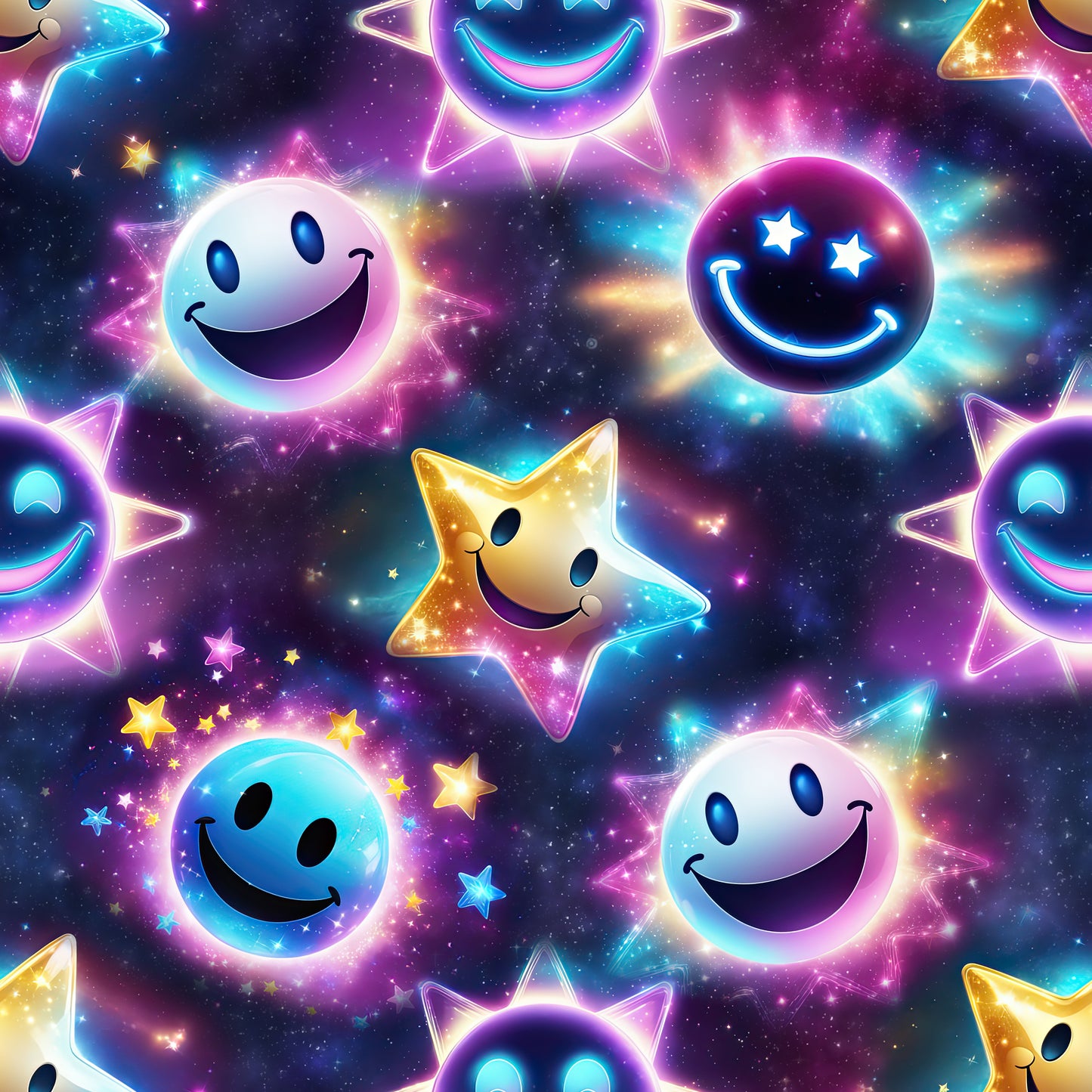 Stoffmuster Galaxy Sterne