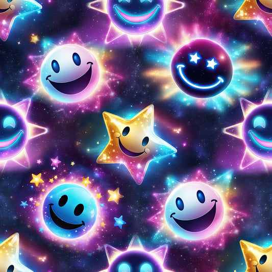 Stoffmuster Galaxy Sterne