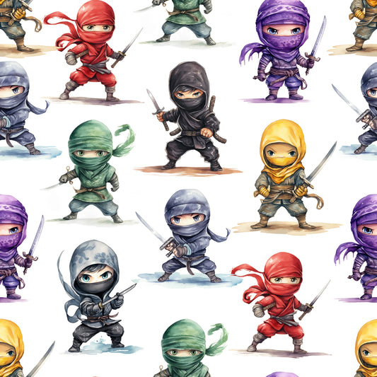 Stoffmuster Ninja