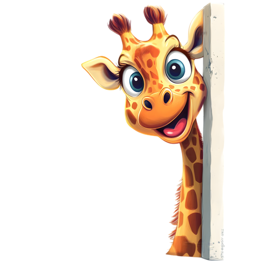 Bügelbild neugierige Giraffe