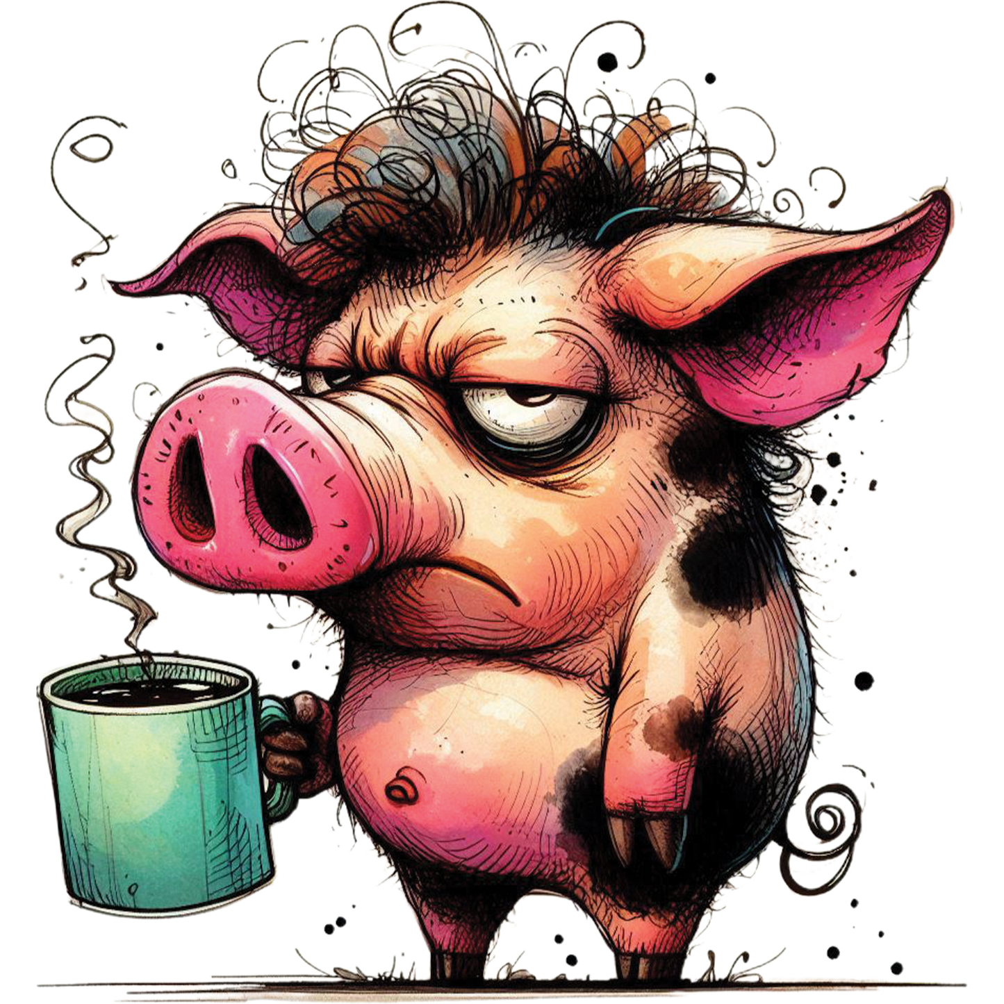 Bügelbild Muffel Schnüffel Schwein