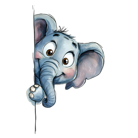 Bügelbild neugieriger Elefant
