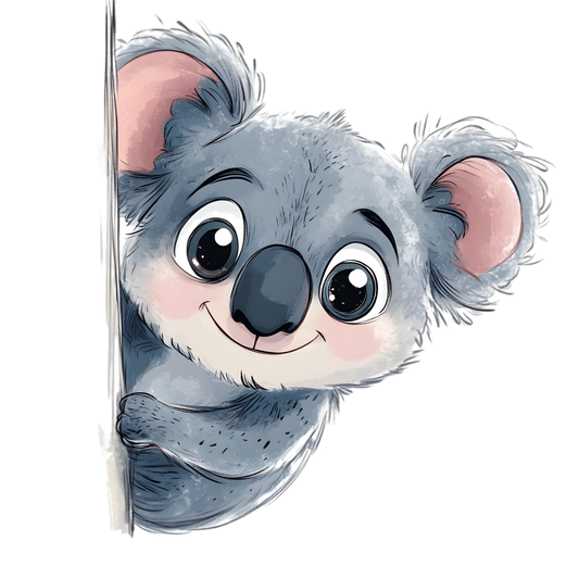 Bügelbild neugieriger Koala