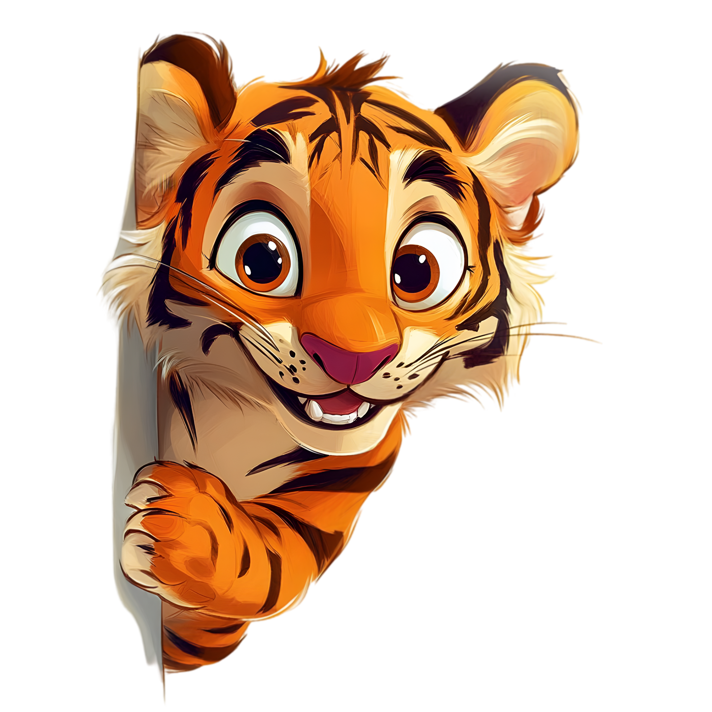 Bügelbild neugieriger Tiger