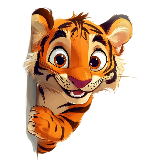 Bügelbild neugieriger Tiger
