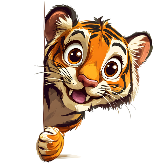 Bügelbild neugieriger Tiger 2