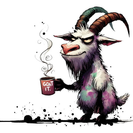 Bügelbild Muffel Ziegenbock
