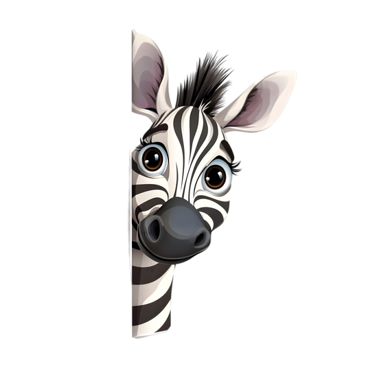 Bügelbild neugieriges Zebra