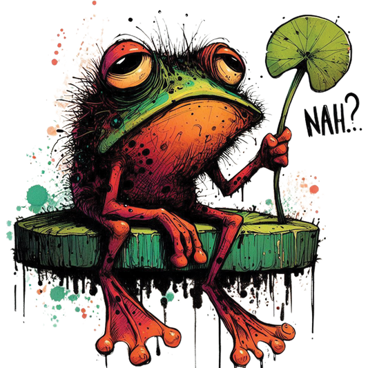 Bügelbild Muffel Frosch nah?