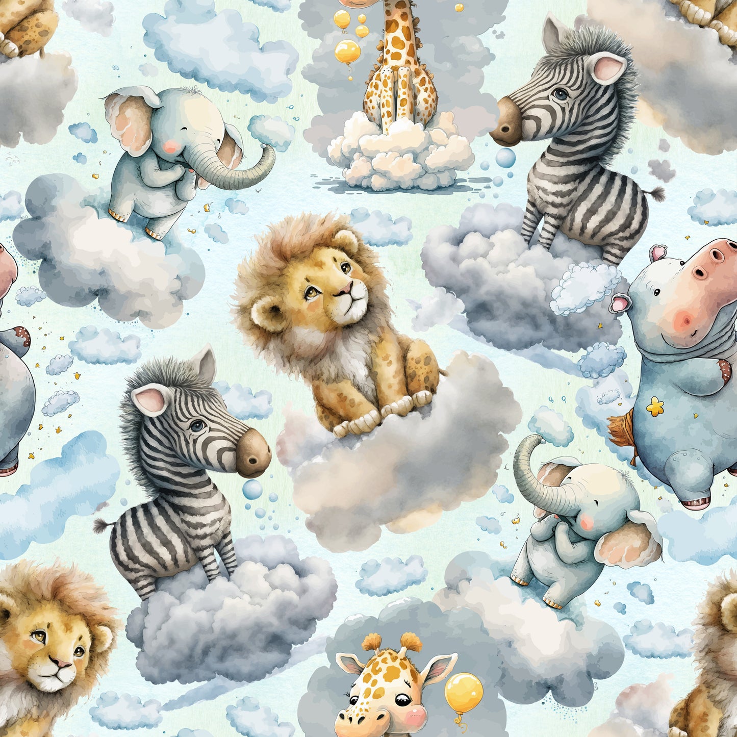 Stoffmuster über den Wolken