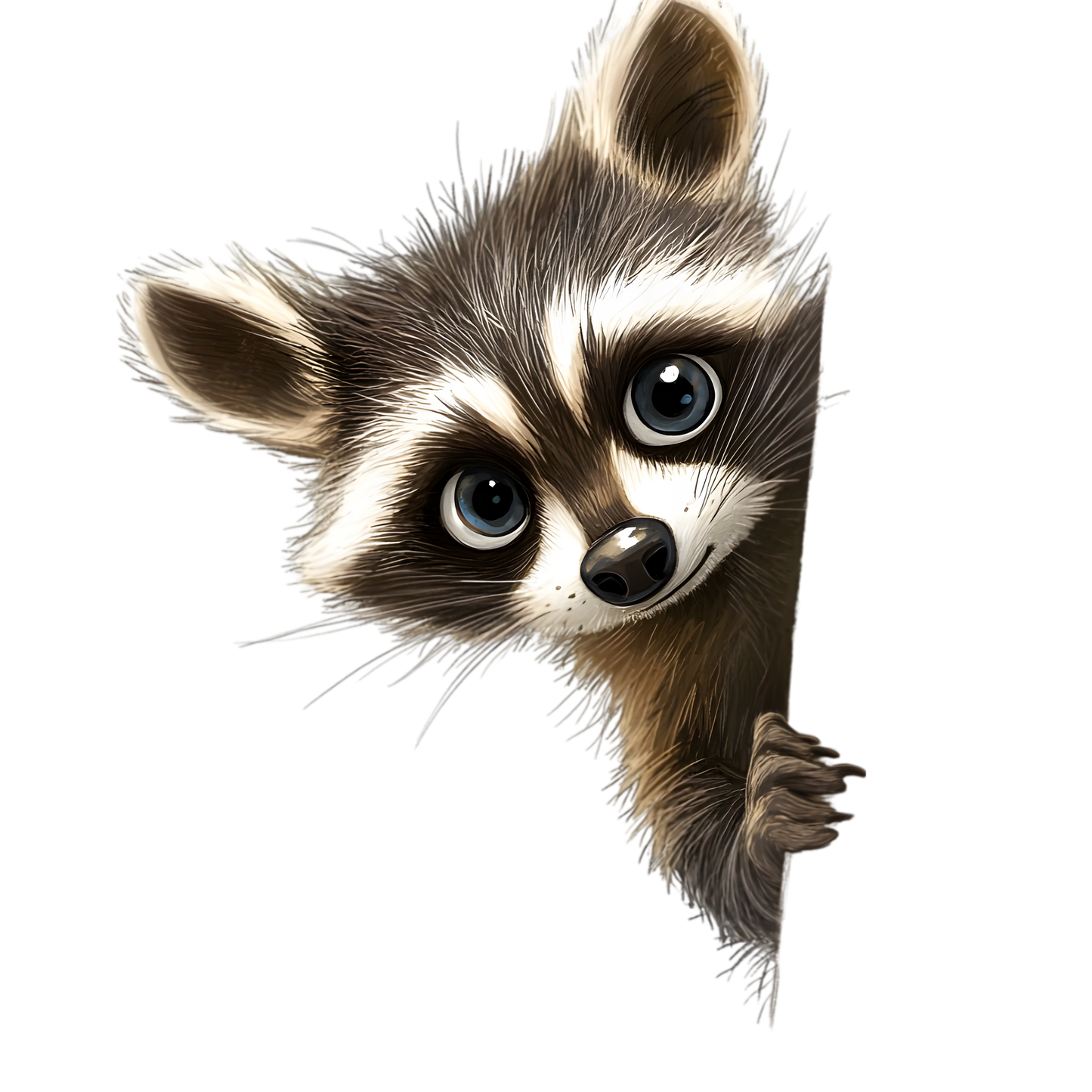 Bügelbild neugieriger Waschbär