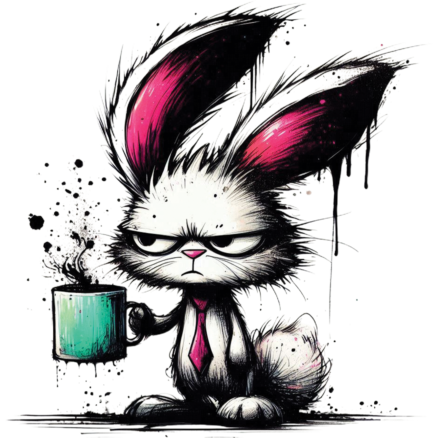 Bügelbild Muffel Hase