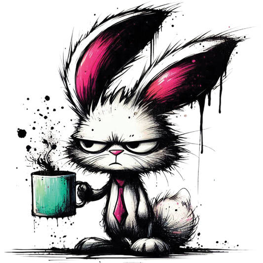 Bügelbild Muffel Hase