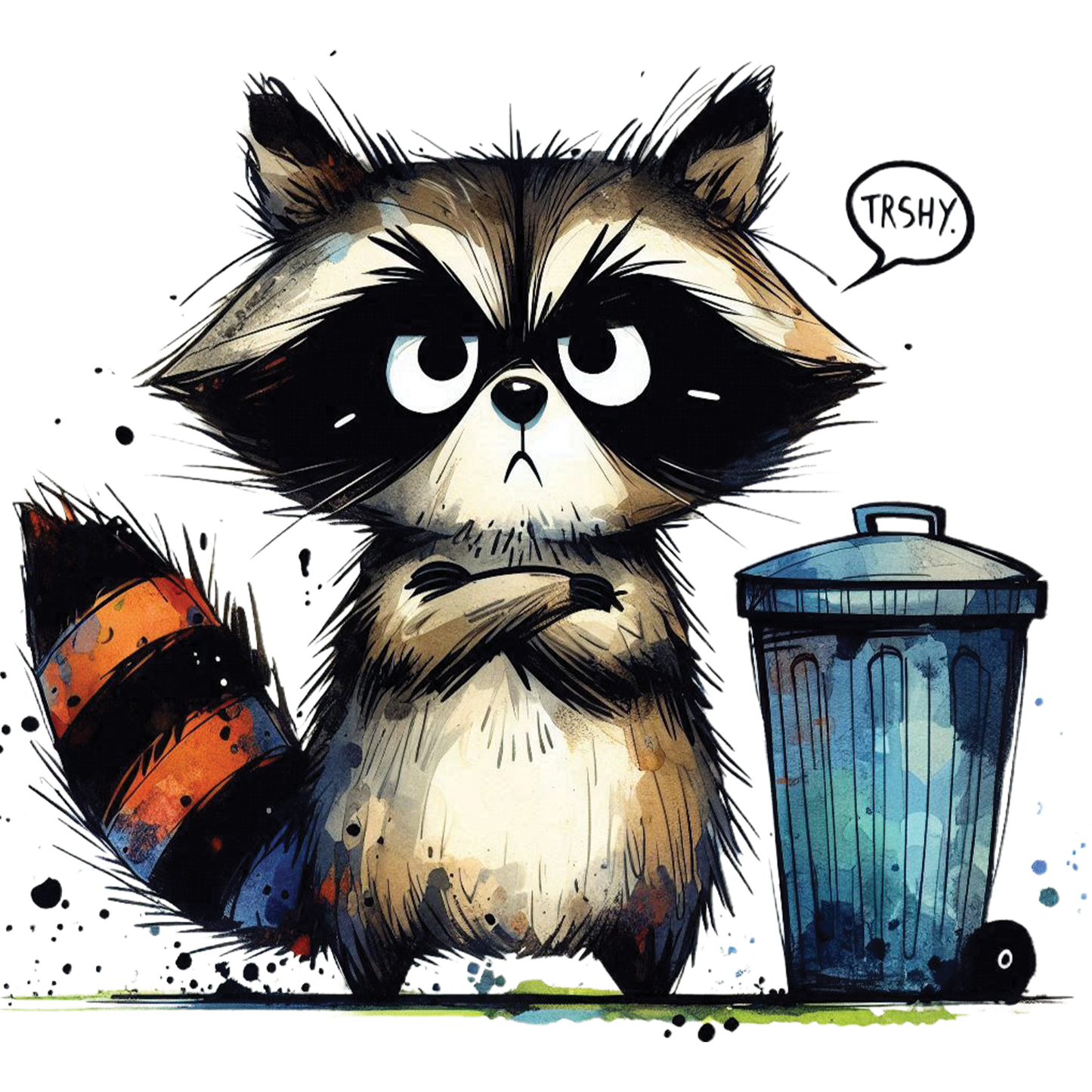 Bügelbild Muffel Waschbär