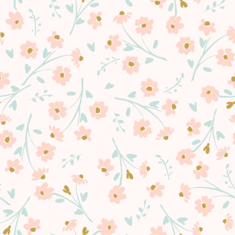 Stoffmuster Flower zart