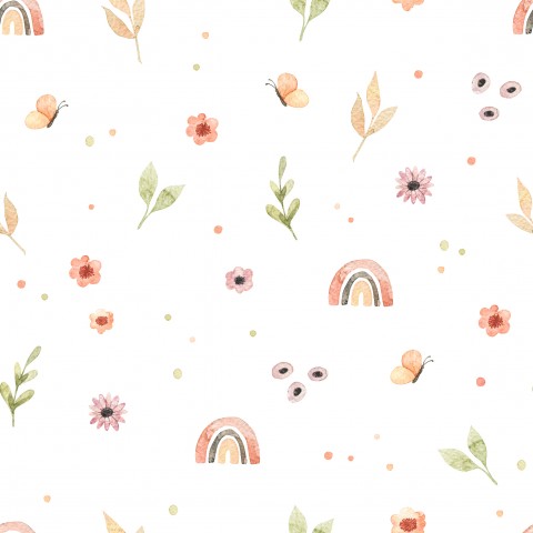 Stoffmuster Rainbow Flower