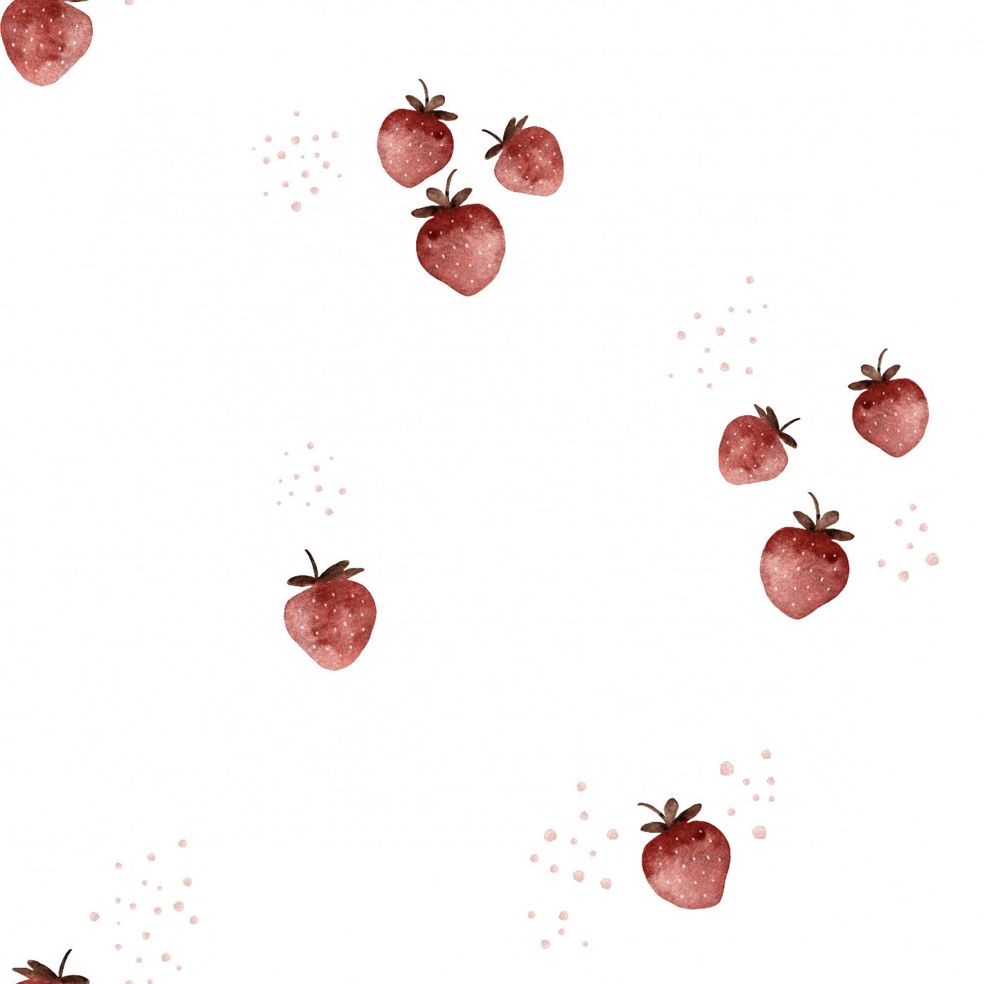 Stoffmuster Erdbeeren