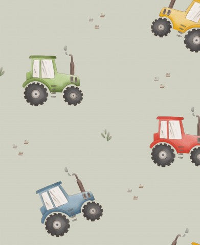 Jersey Reststück 0,5 Meter Traktor bunt
