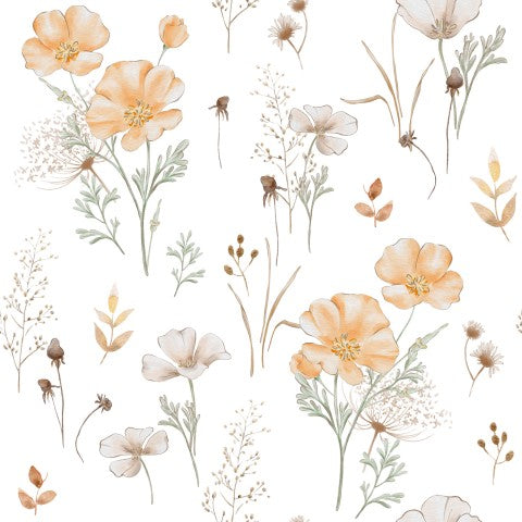 Stoffmuster Blumenwiese