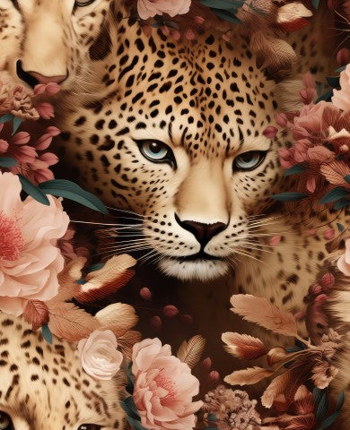 Stoffmuster Leo Leopard