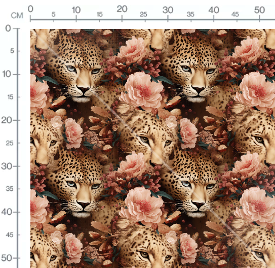 Stoffmuster Leo Leopard