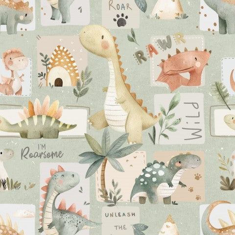 Stoffmuster Dino Land Exklusiv