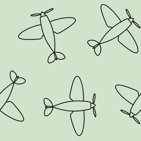 Stoffmuster Flugszeuge