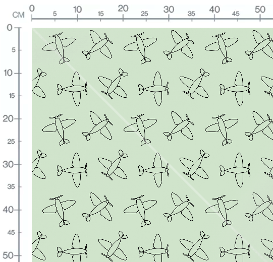 Stoffmuster Flugszeuge