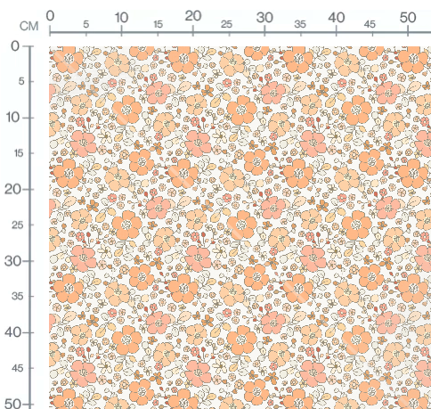 Stoffmuster Retro Wild Flower