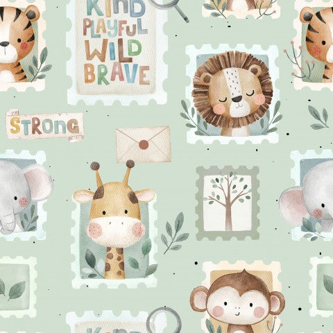 Stoffmuster Safari Stamp Exklusiv