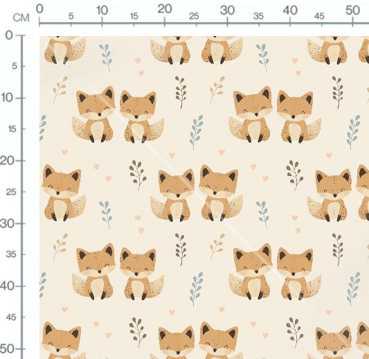 Stoffmuster Exklusiv Cute Fuchs