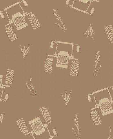 Stoffmuster Traktor Silhouette Exklusiv