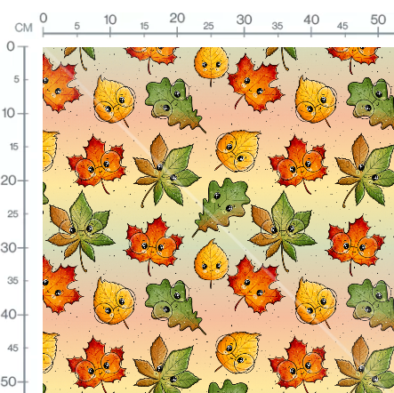 Stoffmuster Herbst Blätter  Exklusiv