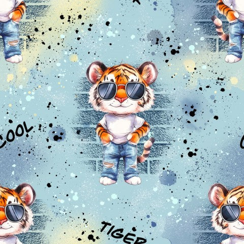 Stoffmuster Cool Tiger  Exklusiv