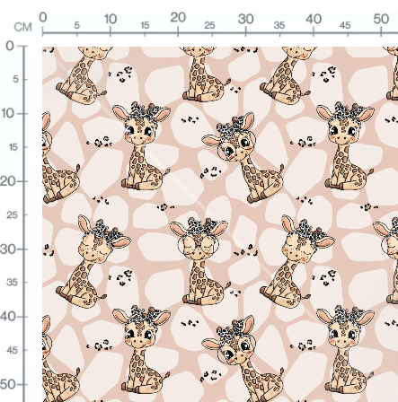 Stoffmuster Giraffe Frieda  Exklusiv